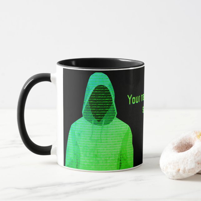 Caneca Incognito Cyber Hacker Computer Crime - o próprio  (Com Donut)