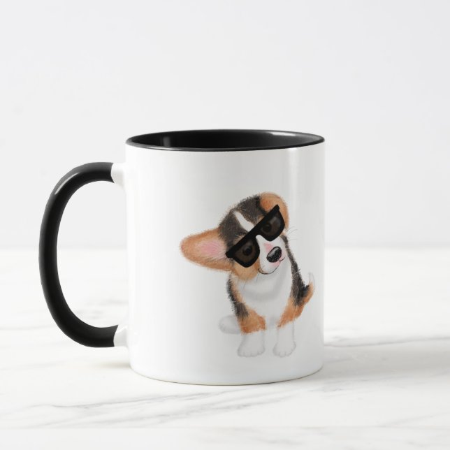 Caneca Incorgnito corgi cachorrinho (Esquerda)