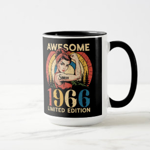 Caneca Incrível Desde 1966 Retro 60 Anos Aniversário Femi