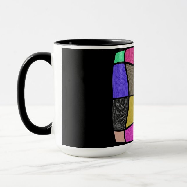 Caneca Incrível Design Moderno Estilo Mondrian (Esquerda)