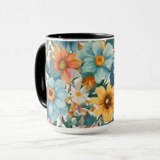 Caneca Incrível Flores Coloridas de Verão