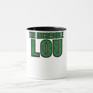 Caneca Incrível Lou - Tipografia de Padrão de Tijolo Verd