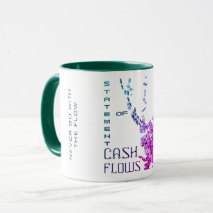 Caneca "Indicação de fluxos de caixa "