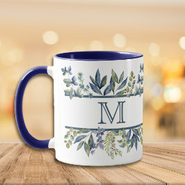 Caneca Indigo Blue Deixa Monograma de Borda