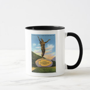 Caneca Índio na Estátua de Trilha na Vista do Parque Moha
