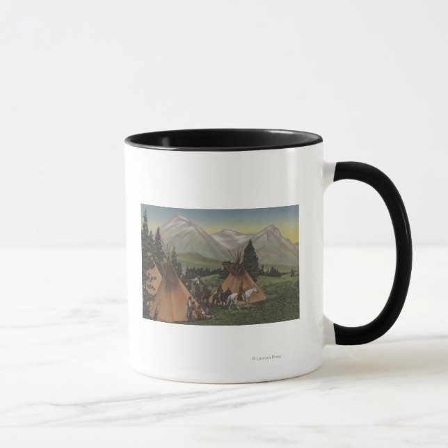 Caneca Índios do Noroeste retornando da caça (Direita)