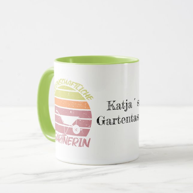 Caneca individualisierbares Design Gärtnerin (Frente Esquerda)