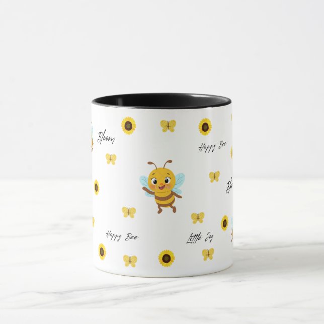 Caneca Infantil Abelha Feliz Fofa (Centro)