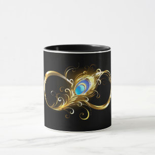 Caneca Infinidade com a pena Pavão de Ouro