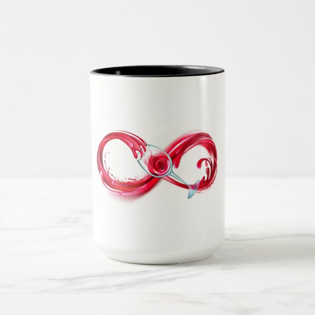 Caneca Infinidade com vinho tinto (Centro)
