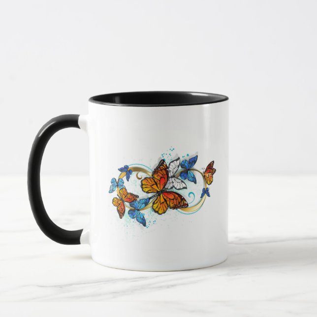 Caneca Infinidade de Borboletas Monarca (Esquerda)