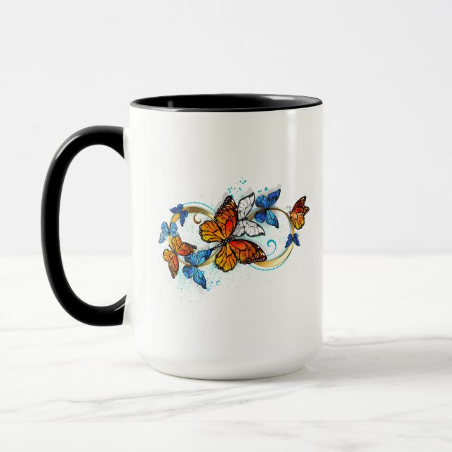 Caneca Infinidade de Borboletas Monarca (Esquerda)