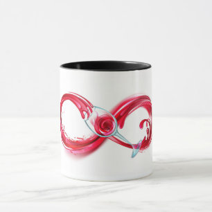Caneca Infinito com Vinho Tinto