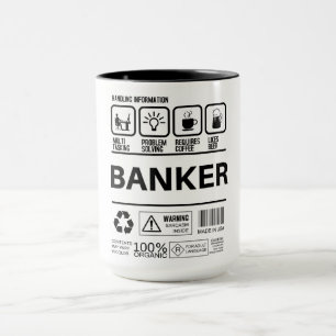 Caneca Informação Funny Banker Handling
