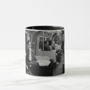 Caneca Inglaterra vintage Londres trem interior do vagão