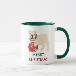 Caneca Inglês Buldogue Merry Christmas Mug