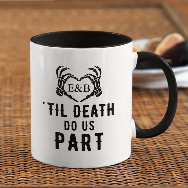 Caneca Iniciais Personalizados Até Morte Nos Casamen (Custom Initials Til Death Do Us Part Wedding Mug
)