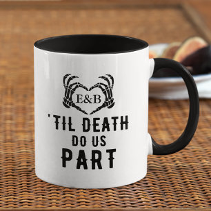 Caneca Iniciais Personalizados Até Morte Nos Pede Casamen