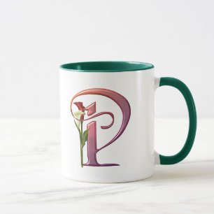 Caneca Inicial colorida P do Calla