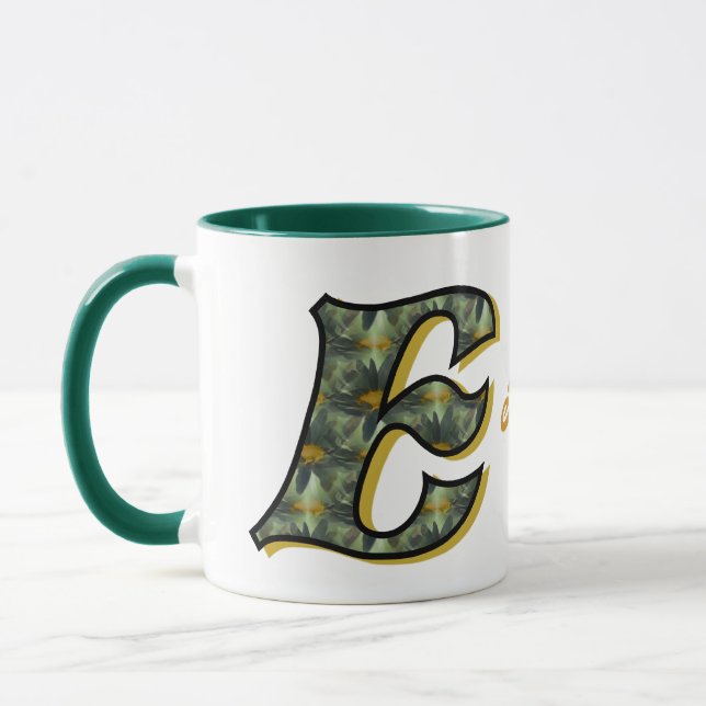 Caneca Inicial E Monograma Personalizado da Margarida (Esquerda)