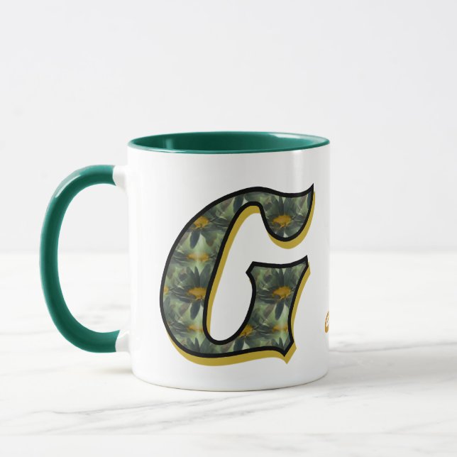 Caneca Inicial Monograma Daisy G Personalizado (Esquerda)