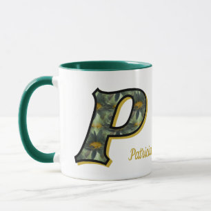 Caneca Inicial Monograma Daisy P Personalizado