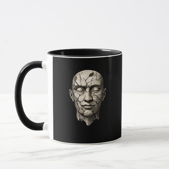 Caneca Inner Self Layers – Dark Aesthetic Identity Art (Esquerda)