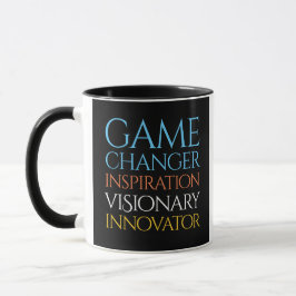 Caneca Inovador Gamechanger Nuvem de Etiqueta Criativa Vi