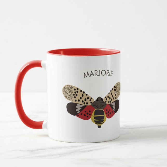 Caneca Inseto Lanternfly Personalizado (Esquerda)
