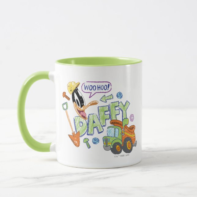 Caneca INSETOS BUNNY BUILDERS™| Arte de desenho DAFFY DUC (Esquerda)