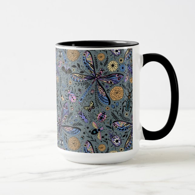 Caneca Insetos de porta em cinzas de slater (Direita)