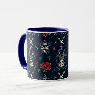 Caneca Insetos Día De Los Muertos Azulejo BUNNY™ & DAFFY