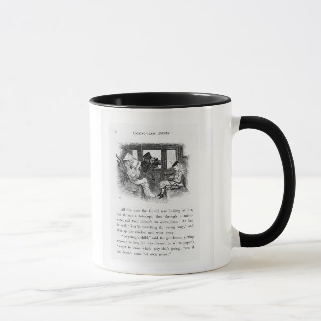 Caneca Insetos do espelho, ilustração 'do Th de Alice (Direita)