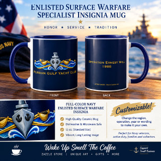 Caneca Insígnia de Especialista em Guerra de Superfície A