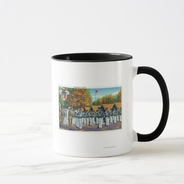 Caneca Inspeção no Campo, Soldados em Formação (Direita)