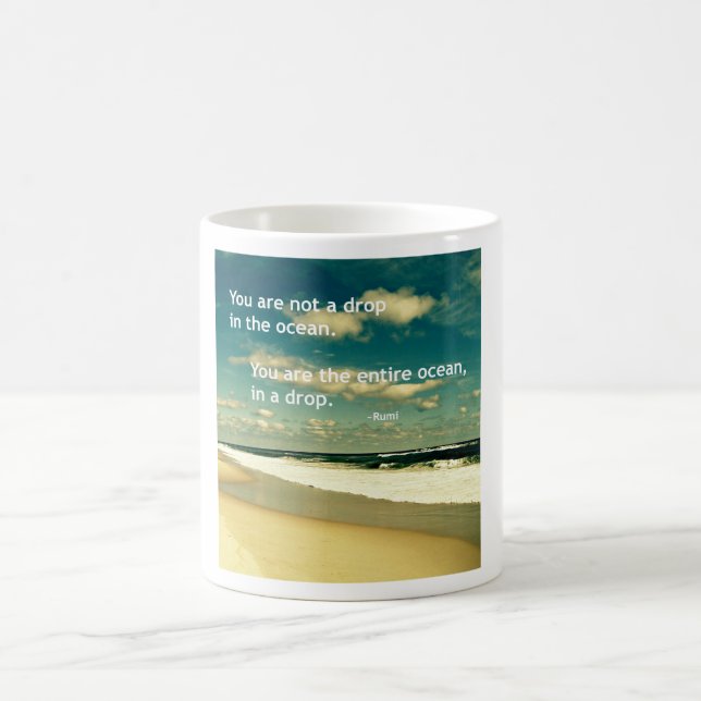 CANECA INSPIRADA DA FOTO DAS CITAÇÕES DO OCEANO DE (Centro)