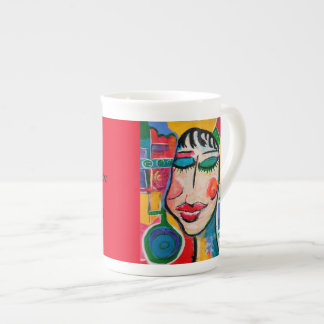 Caneca inspirada de China de osso do Vixen vívido