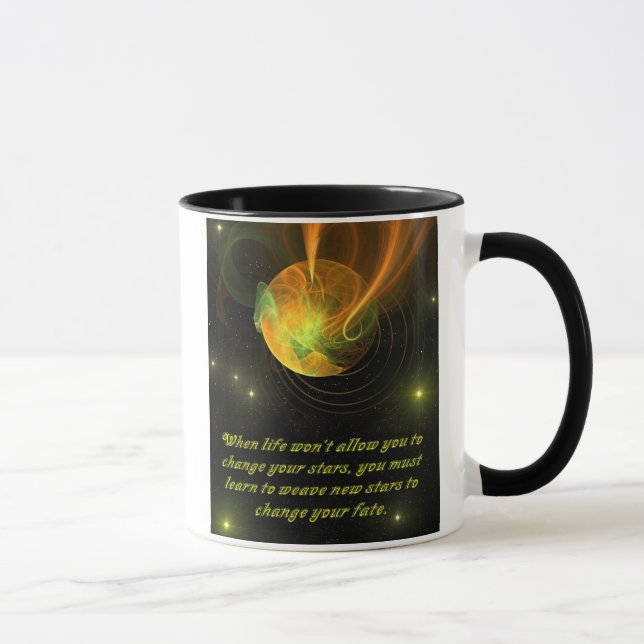 Caneca Inspirado - estrelas novas de tecelagem (Direita)