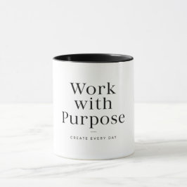 Caneca Inspiradora Minimalista | Moderna Neutra Es