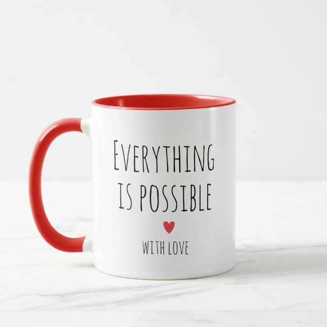 Caneca Inspirational “Everything Is Possible” Mug (Esquerda)