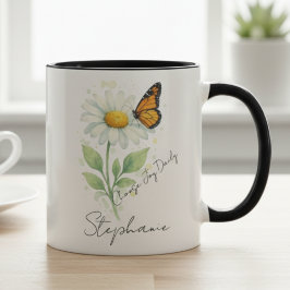 Caneca Inspirational Mug - Daisy Butterfly Choose Joy