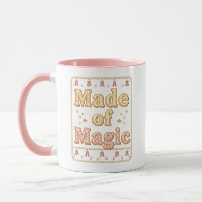 Caneca Inspirational Sparkly "Made of Magic" (Esquerda)