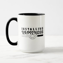 Caneca instalando felicidade engraçado vida feliz