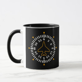 Caneca Instrumento de Voo de Compass de Aeronaves