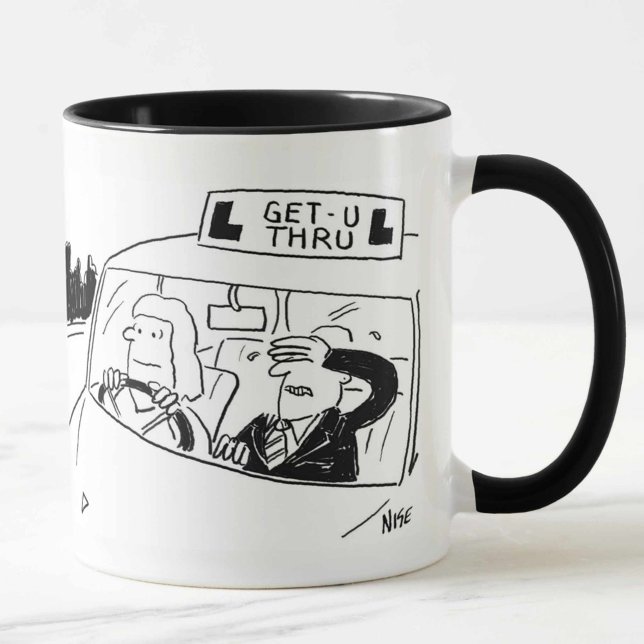 Caneca Instrutor de condução ou Excritor Cartoon Mug (Criador carregado)