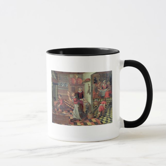 Caneca Interior da cozinha, a ceia em Emmaus (Direita)