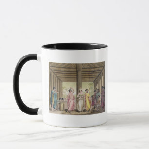 Caneca Interior de uma casa com meninas de dança, i de