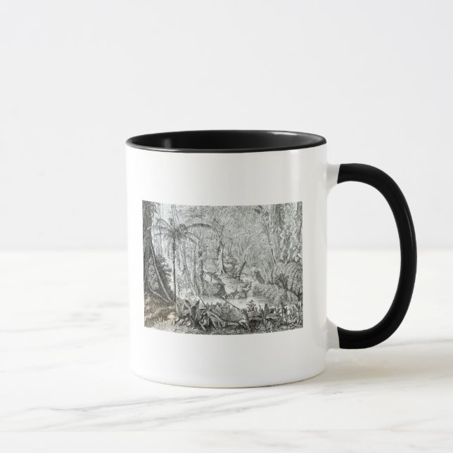 Caneca Interior de uma floresta primitiva nos Amazons (Direita)