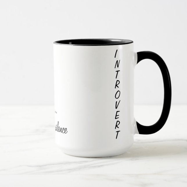 Caneca Introdução Mug: Shh, aproveite o silêncio (Direita)