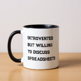 Caneca Introverted Accountant Funny Quote Coffee Mug
